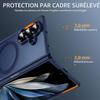 Coque pour Samsung Galaxy Z Fold 8 Ultra, Antichoc avec Cercle Magnétique - Bleu Foncé Translucide