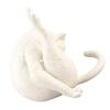 Resin Funny Cat Statue 4.92x3.94 in Resin Cat Sculpture Whimsical Kitty Ornament  For Cat Lovers