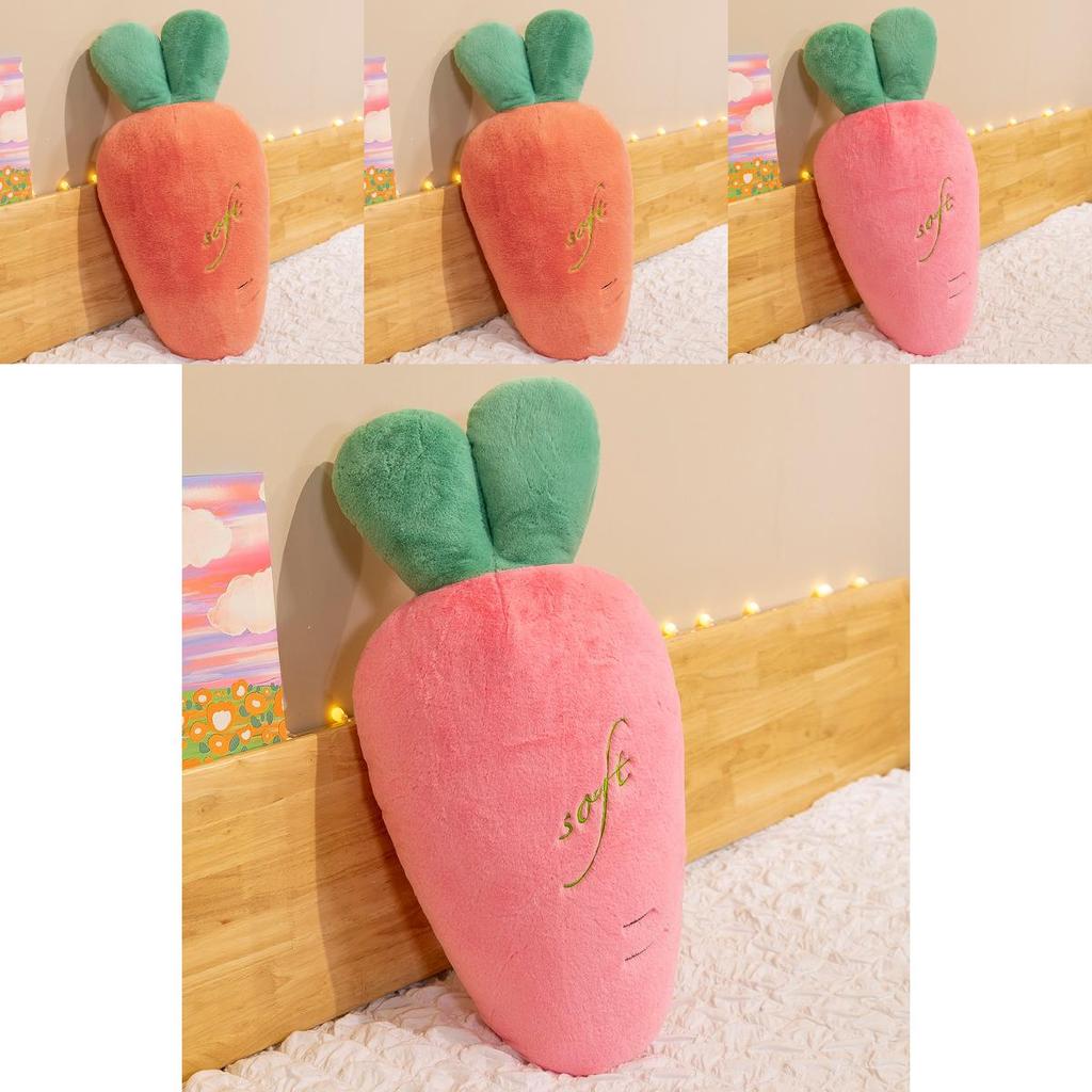 Cute And Colorful Carrot Plush Toy With Rabbit Fur Perfect For Kids And Bedroom Decor