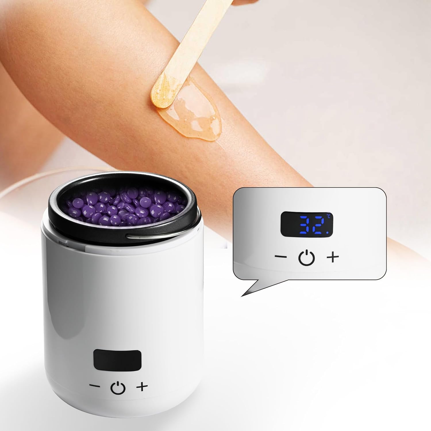Мини восконагреватель со 100 стиками, Маленький нагреватель для депиляции, Портативный набор для восковой депиляции для женщин (белый) United States