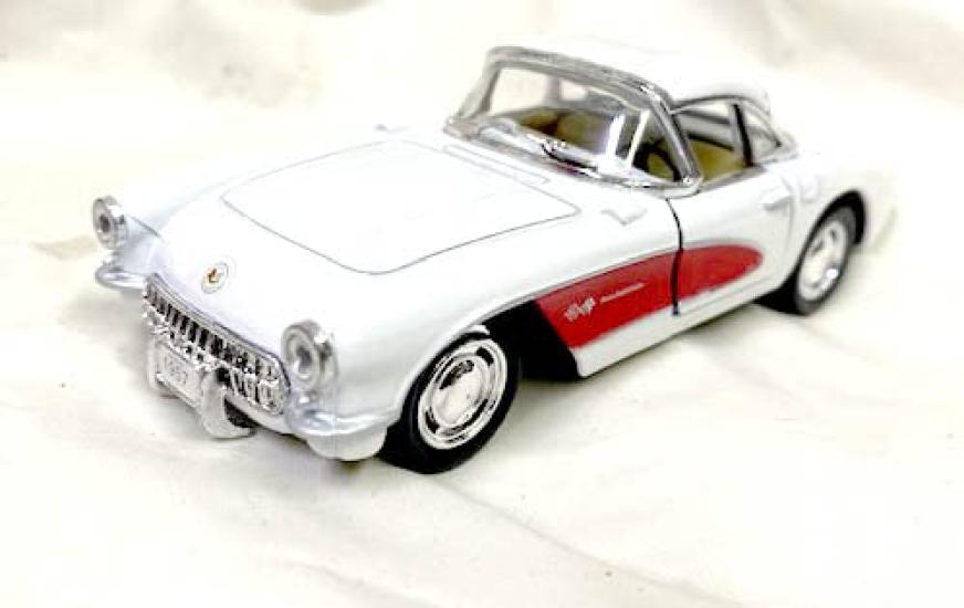 

1957 Chevrolet Corvette Масштабная литая модель автомобиля от Miniature Model Model Airplane 134 Kinsmart, Белый, Реплика, Автомобиль, Автомобиль, [Б/У]