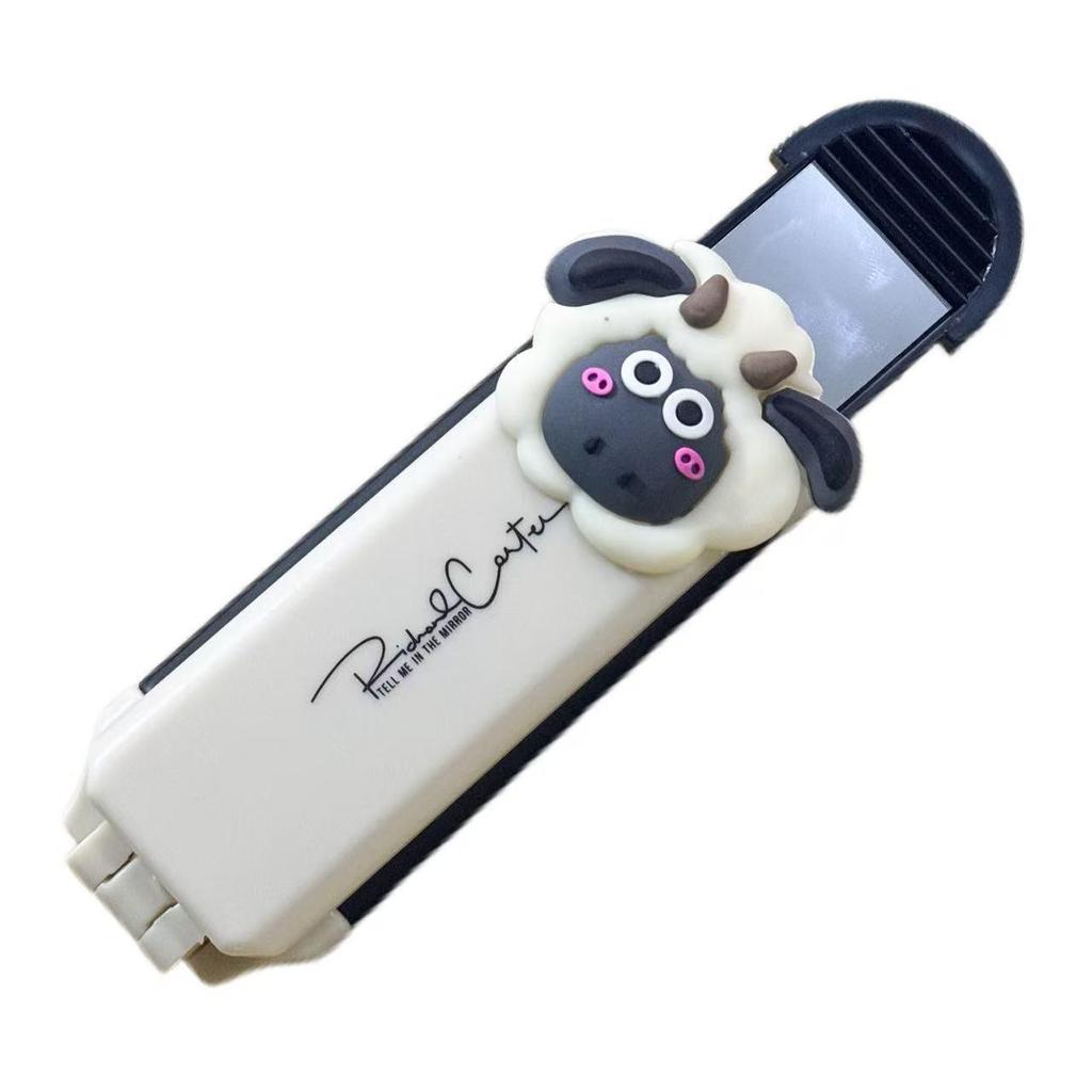 Women's Folding Air Cushion Massage Comb with Mirror