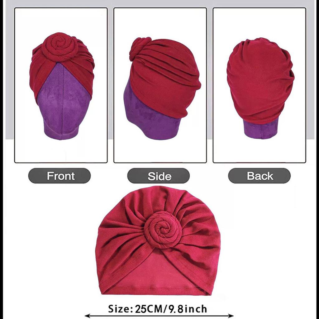 Ethnic Women's Floral Knot Headscarf Hat