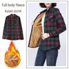 Camicia a Quadri Foderata in Pile Taglie Forti per Donna - Vestibilità Slim, Calda e alla Moda per Autunno/Inverno