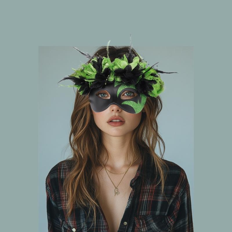 Feathered Masquerade Mask Halloween Party Eye Mask Half Face Mask for Women Cosplay Masquerade Decoration Eyewears