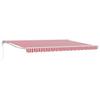 Electric Retractable Awning Red and White 4.5 * 3 M