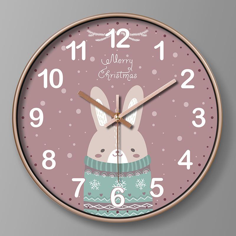 Children's Room Clock Cartoon Wall Clock Creative Clock Wall Hanging Home Living Room Quartz Clock 25CM