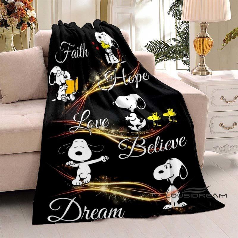 

3D-Printed Classic Comic Theme Snoopy Fluffy Blanket Home Decor Collection: Sofa Throws & Shawls, Camping Blankets 75x90cm