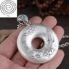 Copper Hollow Jackfruit Heart Sutra Pendant Necklace Men Women Vintage Boho Style Charm Chain