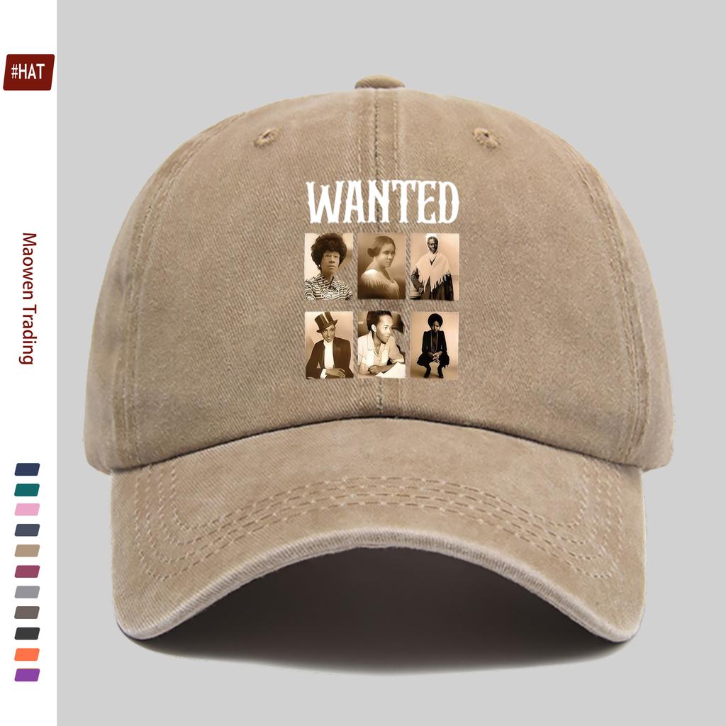 pc Empowering Women Historical Portrait And Letter Print Baseball Cap Suitable Spring And Summer Sun Hat Conveying Inspiring Hi
