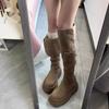 Faionable Thi Heel Long Boots Women's 2026 New Autumn Winter High Tube Boots Knight Boots Sli All-Match Slimming