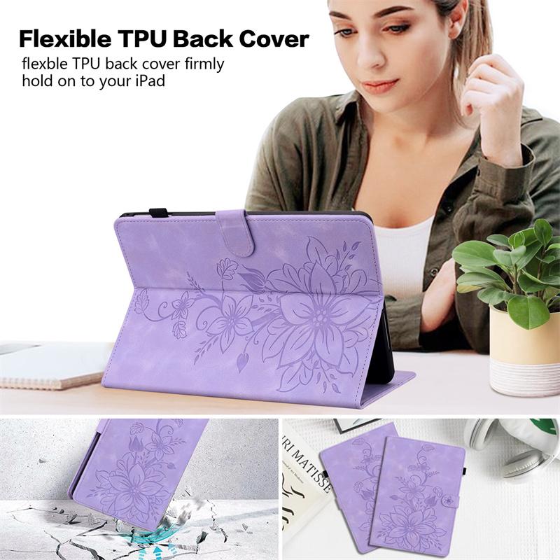 For Samsung Galaxy Tab S10FE Plus 13.1 Inch Cover For Galaxy Tab S10FE+ Case 13.1 X620 X626B Soft TPU Wallet Card Slots Funda