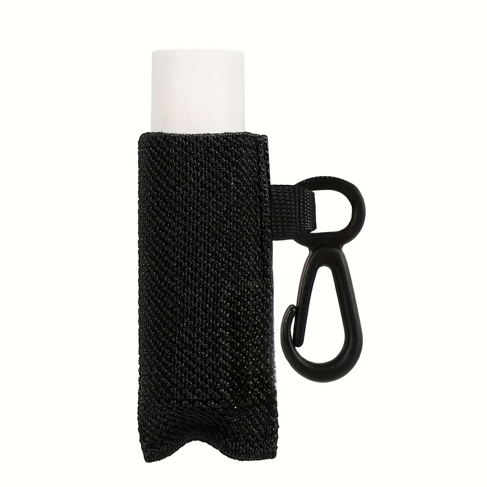 

Elastic Lipstick Holder Keychain Clip On Chapsticks Organizer Lip Balm Pouch Keyring Travel Gift for Women Girls чорний