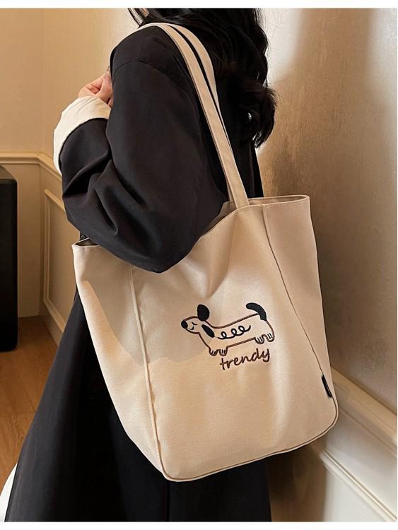 2025 Autumn/Winter Women's Lightweight Korean Style Tote Bag - Large Capacity, Simple Fashion, Commuter-Friendly