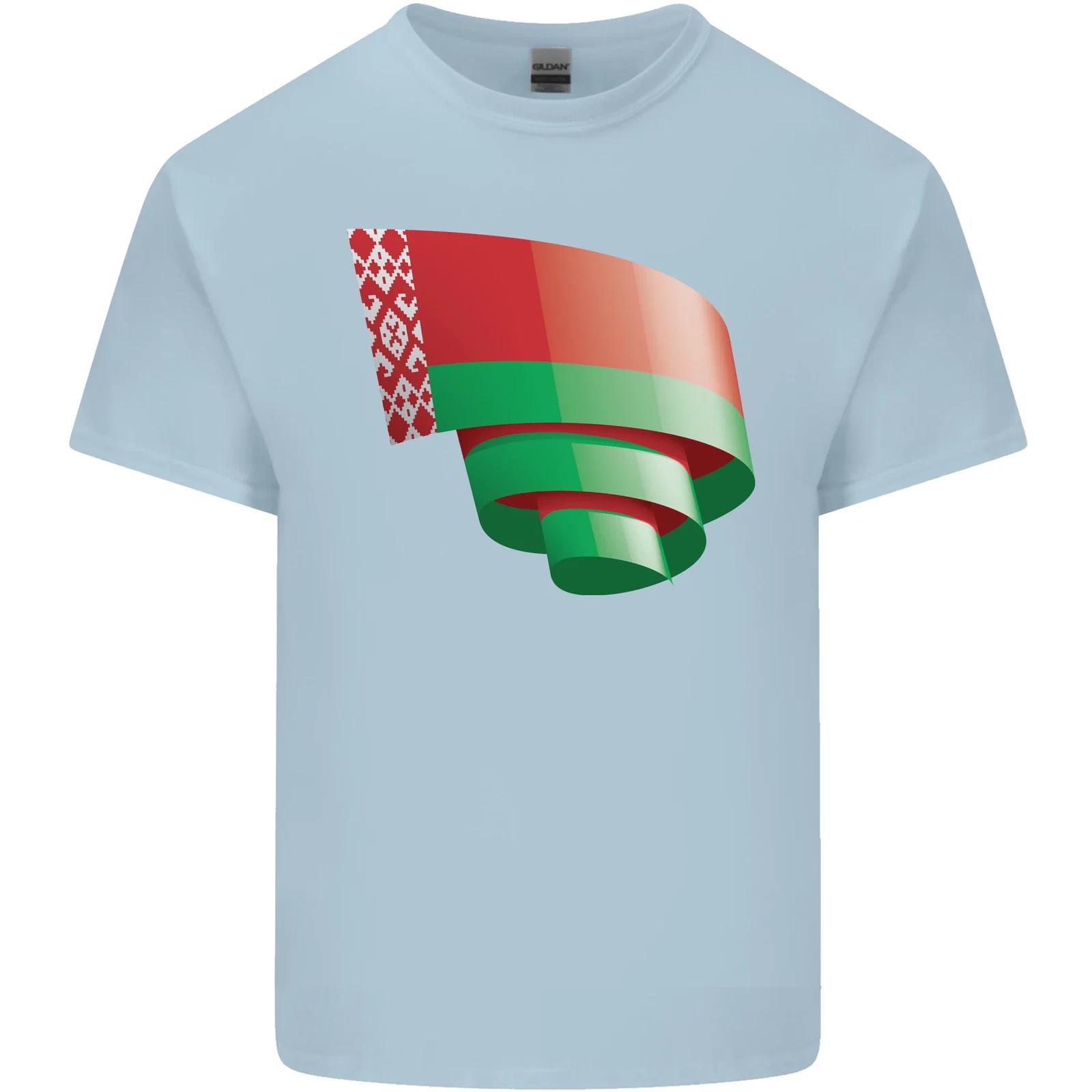 Curled Belarus Flag Belarusian Day Football Kids T-Shirt Childrens 3XL