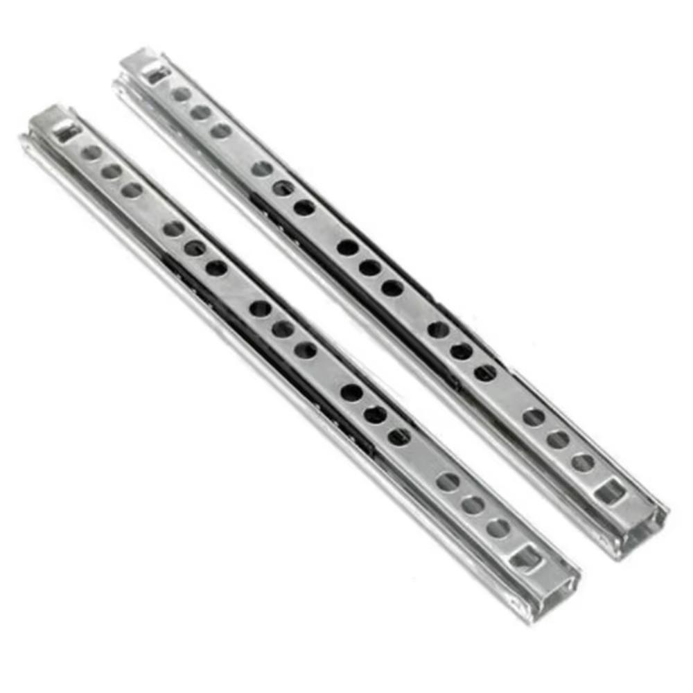 2PCS Two Way Slide Bearing Drawer Slides Smooth Glide Steel Ball Bearing Slide Kitchen Cupboard