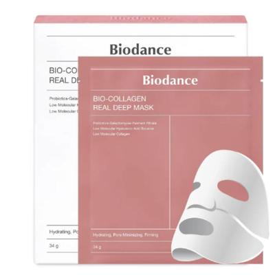 Biodunce Bio Collagen Real Deep Mask — Straffende & Feuchtigkeitsspendende Tuchmaske (4 Blätter)