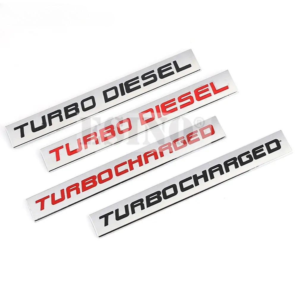 1 Pezzo Styling Auto Turbo Diesel Twin Turbo Turbocharged Supercharged Emblema Adesivo 3D in Lega Metallica Adesivo Badge Carrozzeria Auto