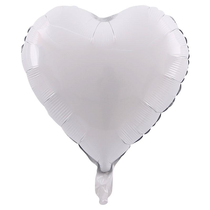 8-Inch Pure Color Heart-aped Aluminum Foil Balloons Baby First Birthday Decoration Children's Birthday Par Scene Decoration