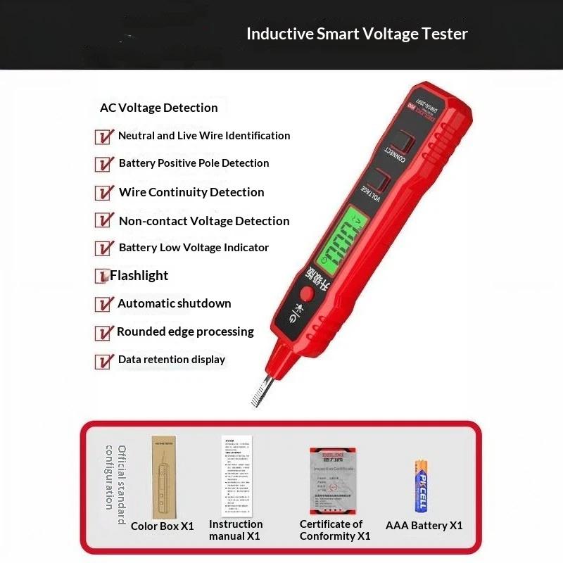 R2897 Smart Electric Voltage Tester Pen Multifunctional Accurate Voltage Measurement 1Pcs for Industrial Electrical Check