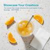 10Pcs Disposable Clear Plastic Cups With Lid Or 100 Straws For Fruit Juice Milk Tea Iced Coffee Cold Drinks Takeaway Party Use