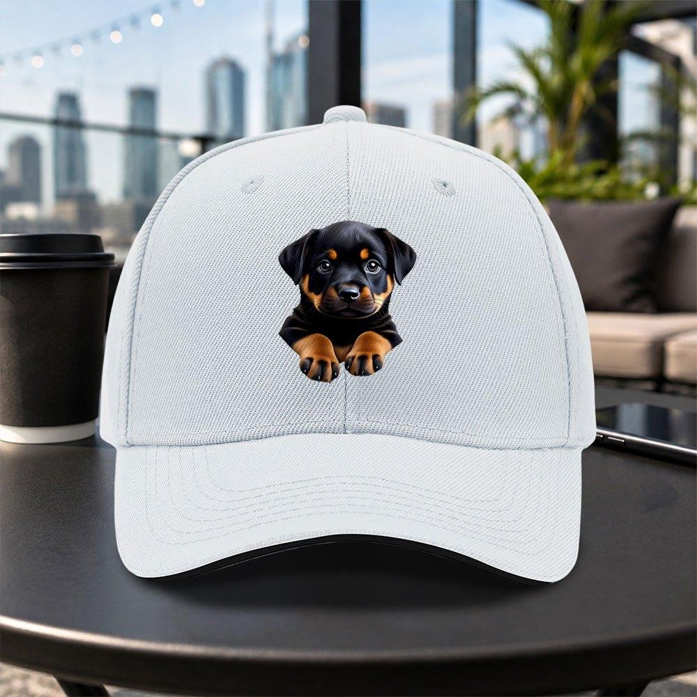 Rottweiler Puppy Baseball Cap Adjustable Duckbill Hat With Rottie Design Lightweight Travel Party Gift Multiple Colors