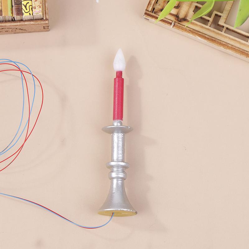 Miniature Dollhouse Candle Light Desk Lamp Mini Led Candle Lighting Home Decoration Doll Furniture Toy Can Be Bright