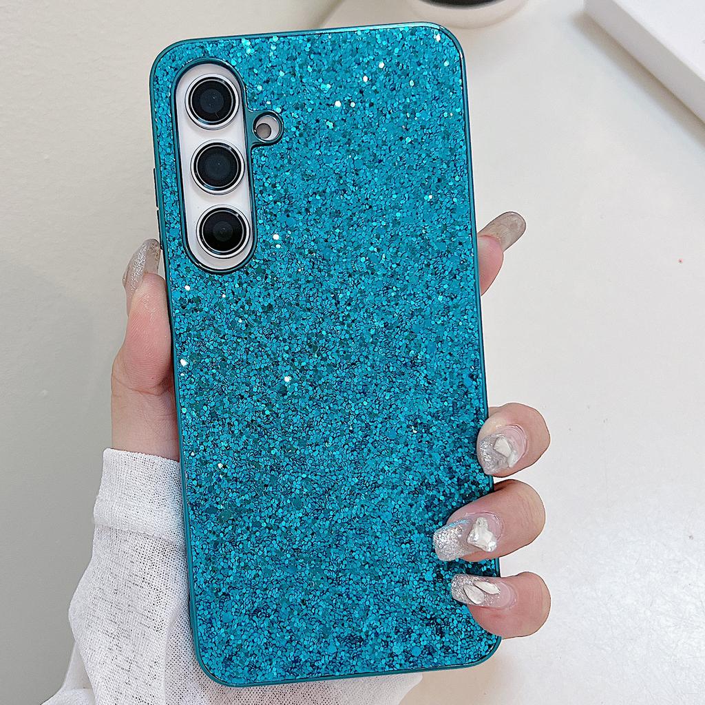 For Samsung Galaxy S24 FE Case TPU+PC Sparkling Glitter Phone Back Cover