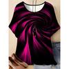 Plus Size--Women's Round Neck Short Sleeve T-Shirt
