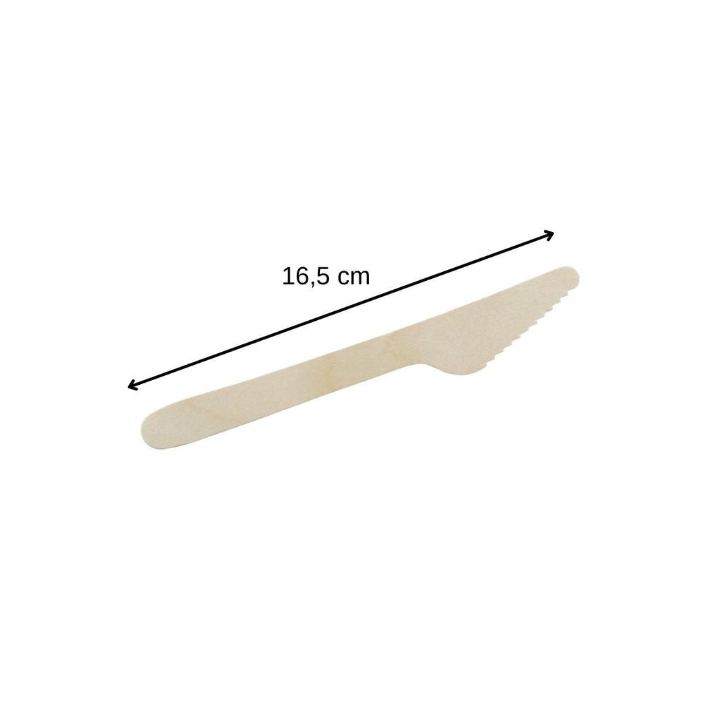 Pack of 30 Disposable Wooden Knives Fackelmann Move Ref. 31027