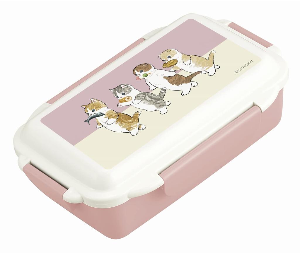Mofusand Lunch Box 500ml Over [Dumplings Flowers] 53-3032