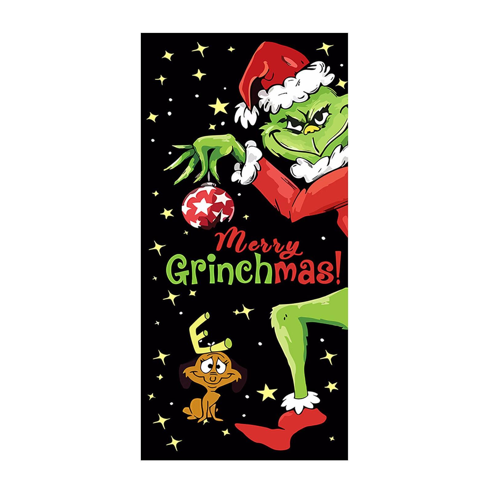 

Рождественский баннер-занавеска для двери, уличный фон для фото и щенка, подвесная тканевая декорация One Size