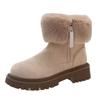 Women's large size 42 winter fleece warm, fashionable and comfortable snow boots, outdoor women's shoes ankle boots