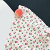 Cute Rabbit Ears Headscarf Hat Cherry Flossom Pattern Soft Cotton Hair Accessory For Women Adults Adjustable Headwear