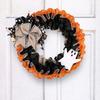 Halloween Holiday Wreath Hanging Ornaments Artificial Wreath for Front Door Farmhouses Garden Yard Halloween Decorations