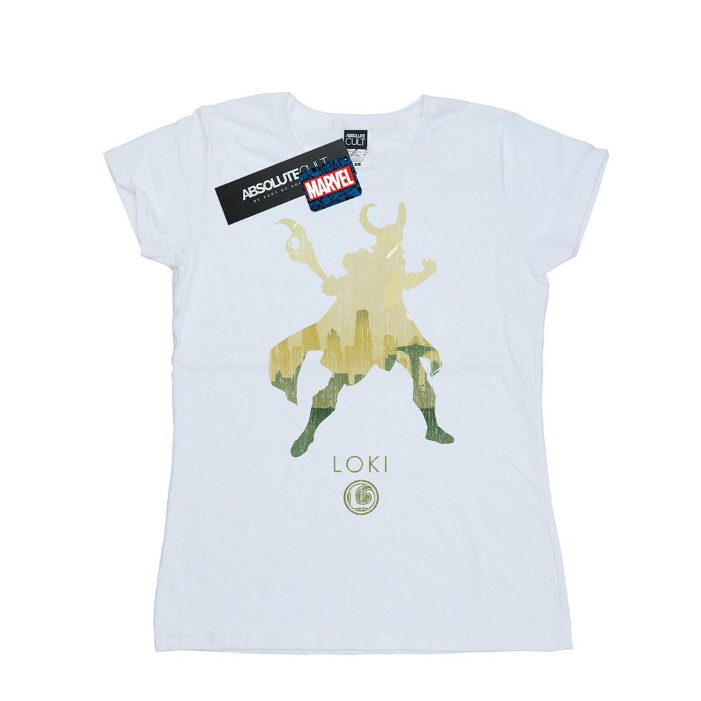 Marvel Womens/Ladies Loki Silhouette Cotton T-Shirt