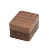 Elegant Solid Wood Jewelry Box: Three-Slot Wedding Ring & Earring Storage