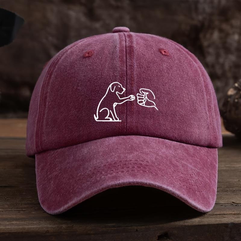 Dog paw printed baseball cap adjustable for both men and women,suitable for outdoor sun shading,fishing, travel, and casual wear