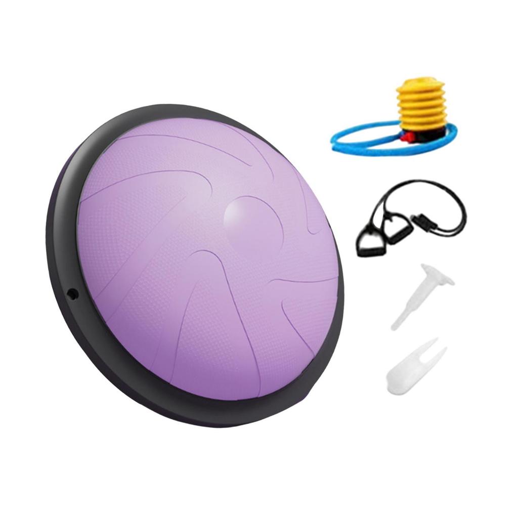 Balance Ball Trainer Non Slip Base Hemisphere with Resistance Bands and Pump Half Exercise