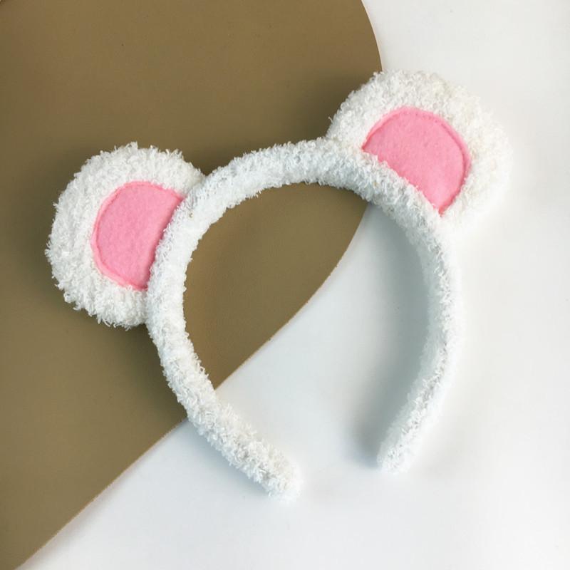 Lolita Plüsch Haarreif Tier Bärenohren Kopfschmuck Felliges Stirnband Niedliches Kopfstück Anime Kostüm Cosplay Zubehör