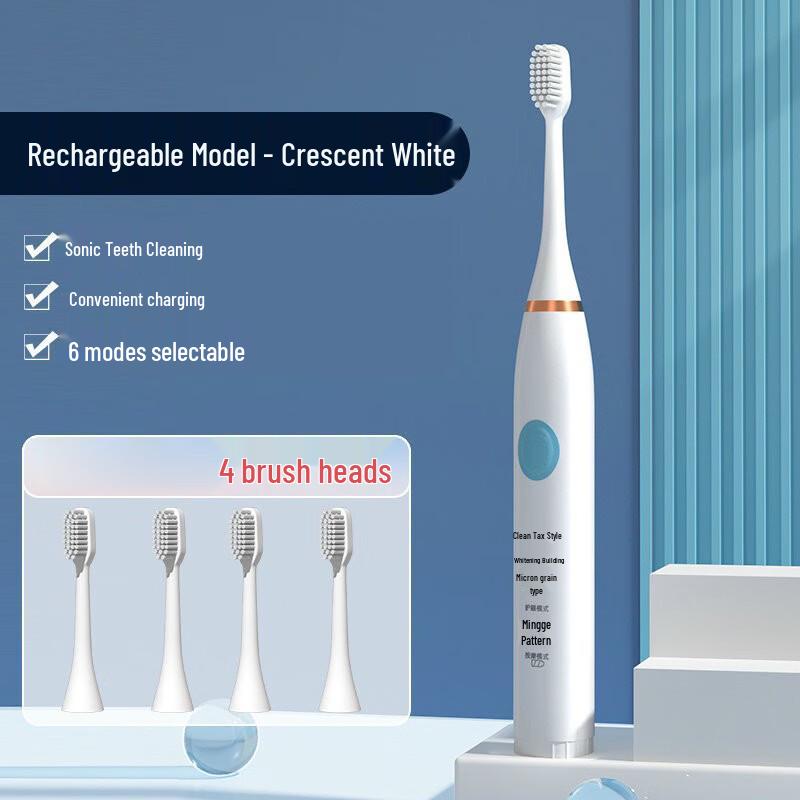 

Qianbaimei USB Sonic Electric Toothbrush with 4 Brush Heads