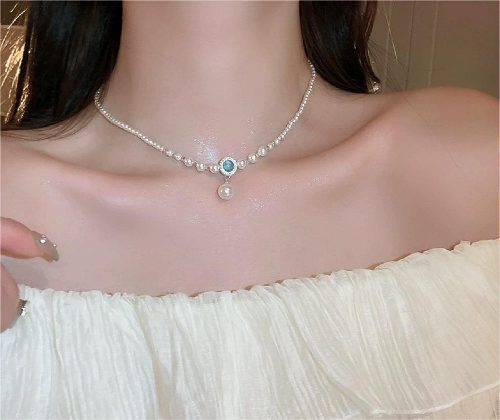 S925 Silver Pink Chalcedony and Pearl Jewelry Set: Bracelet, Necklace, Ring, Earrings - Perfect Gift for Girlfriends & Besties