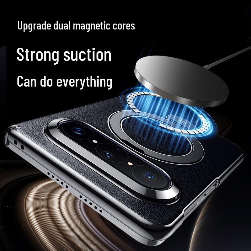Funda Coleccionista para Teléfono Plegable Huawei Pura X Max con Soporte - Modelo Protector Electroplateado