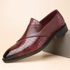 Fashion Trend New Men's Pointed Mix Patchwork Patent Leather Casual Shoes Designer Male Formal Wedding Dress Loafers Homecoming Footwear