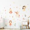 1Pc Cute Fairy Unicorn Wall Stickers for Girls Room Children Room Wall Art Nuesery Kids Room Decoration Home Decor for House