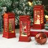 Christmas Phone Booth LED Lights Telephone Booth Tabletop Decor Light  Christmas Decorated