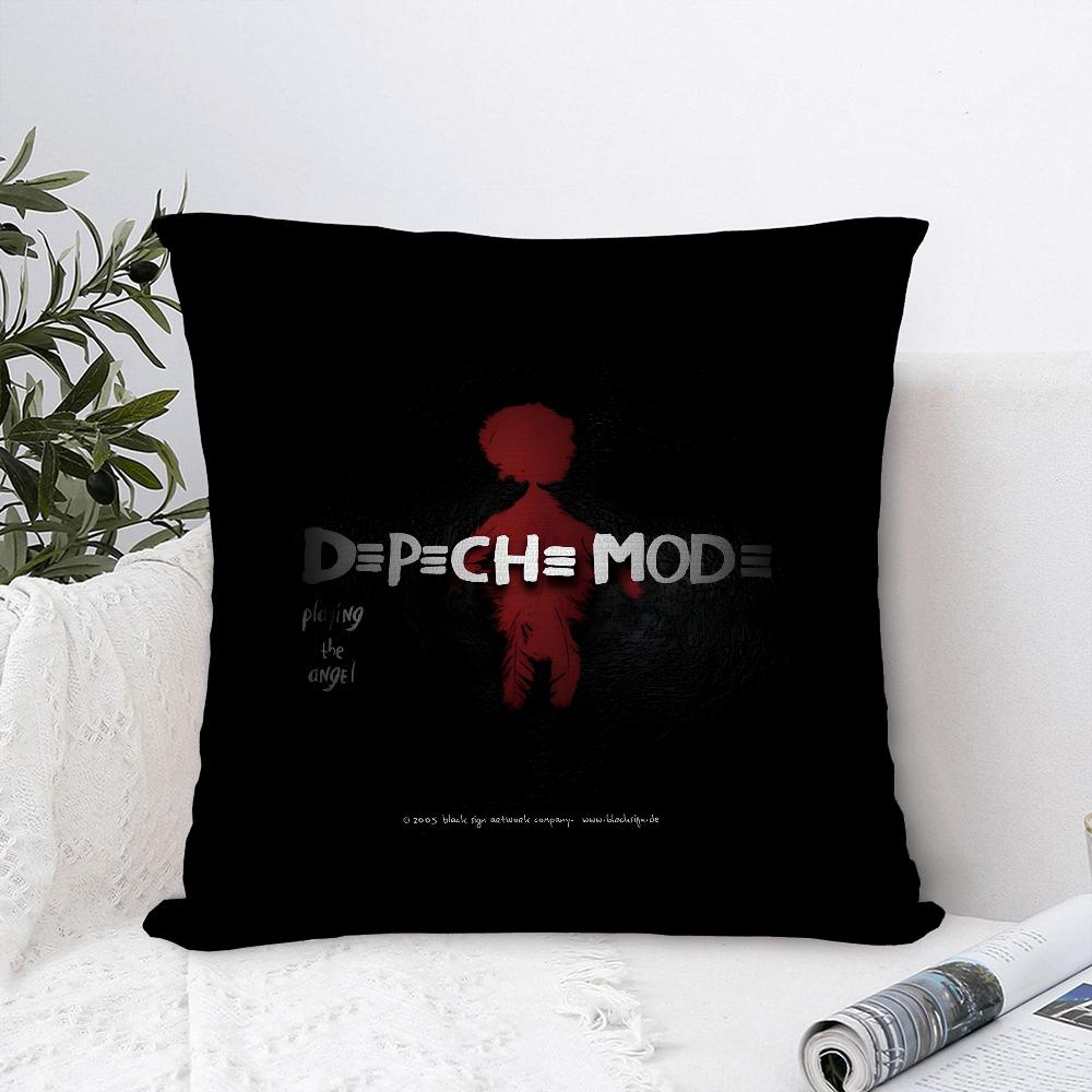 D-Depeche-Mode Kuddfodral Plyschtyg Mjukt Kuddfodral Dubbelsidig Tryck Soffkudde Kuddfodral