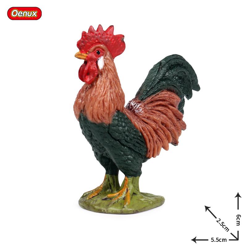 

Oenux Милые животные на ферме Курица Индейка Цыпленок Петух Фигурка Модель Фигурки Птица Миниатюрная Обучающая ПВХ Детская Игрушка