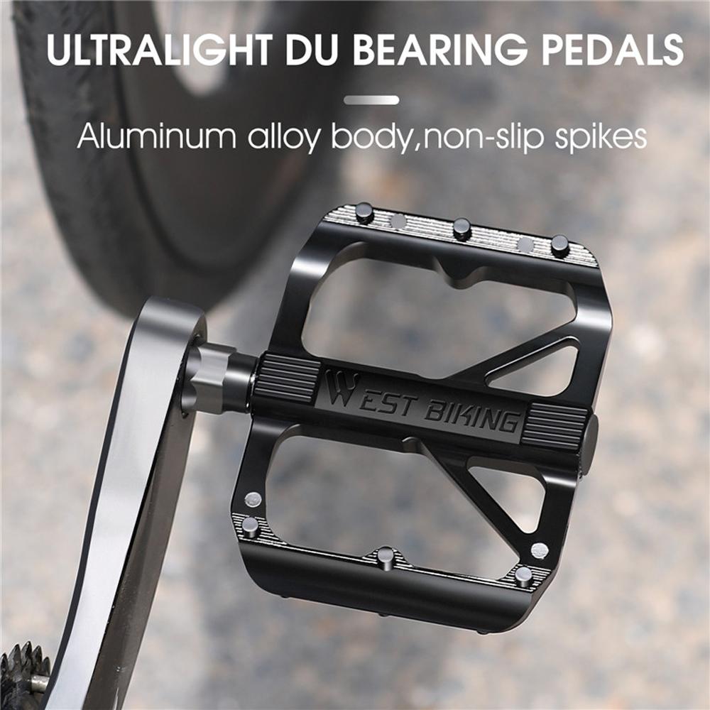 Ultralight Aluminum Alloy Bicycle Pedals 2 Sealed Bearings Bike Pedals AntiSlip Waterproof Wide