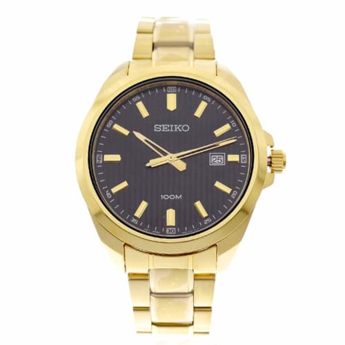 

Seiko SUR282P1 Quartz Watch, Black Gold (Men s)
